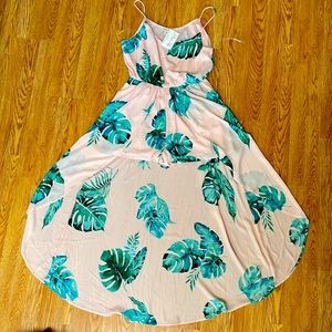 Peach Love California Pastel Paradise Floral Maxi Romper